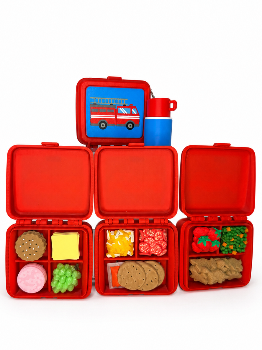 Firetruck Retro Lunch Box