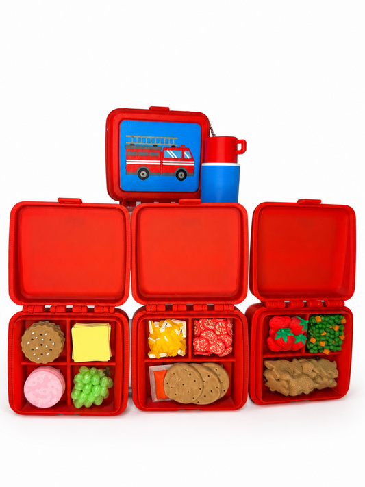 Firetruck Retro Lunch Box