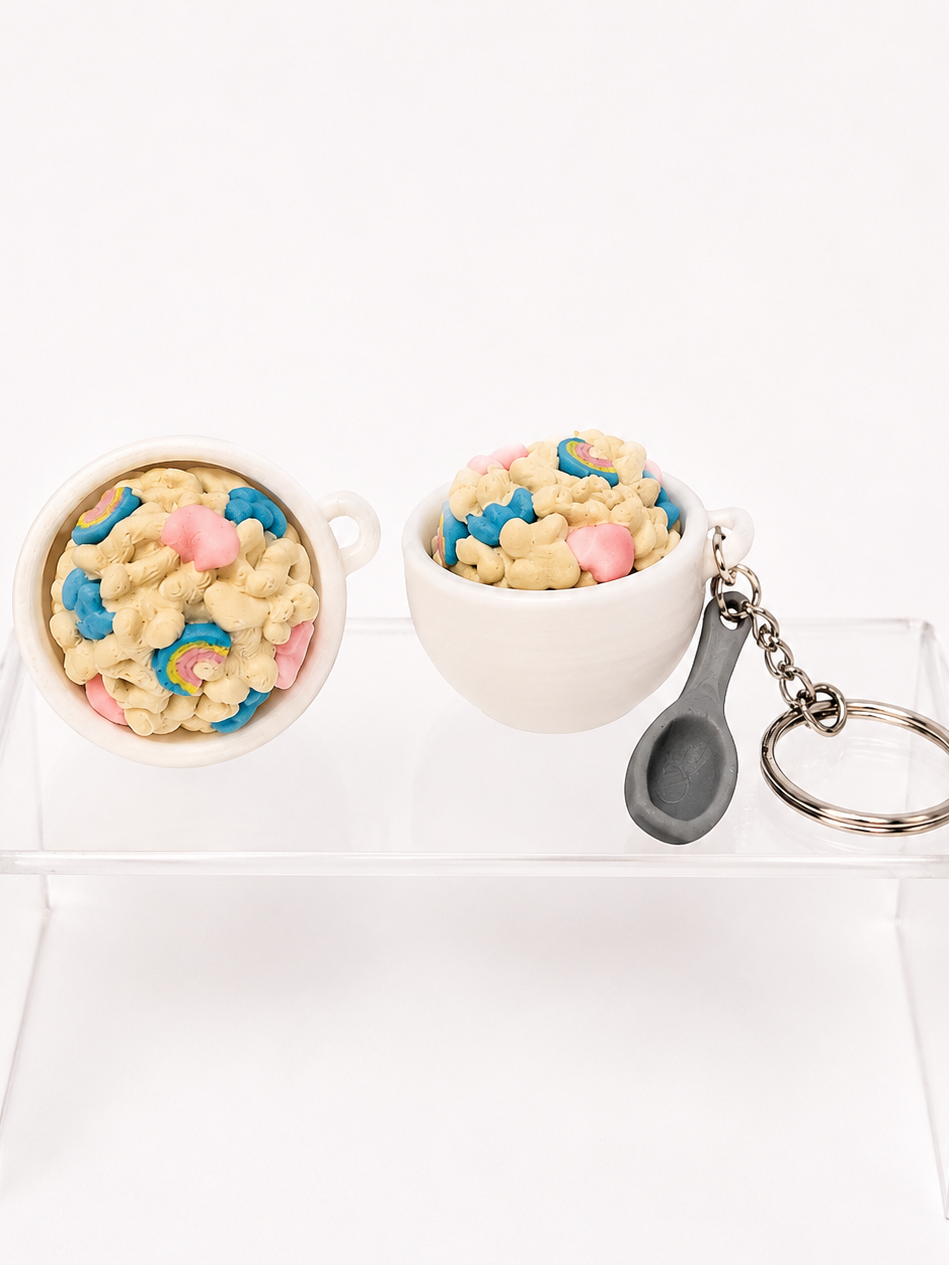 Cereal Bowl Clicker Keychain