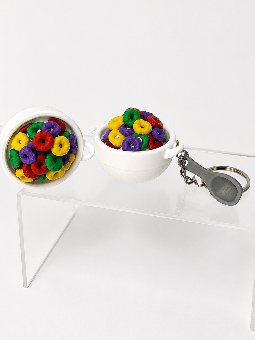 Cereal Bowl Clicker Keychain