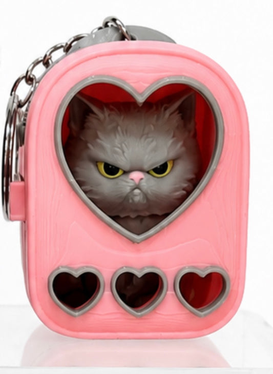 Adopt-a-Cat Backpack Keychain